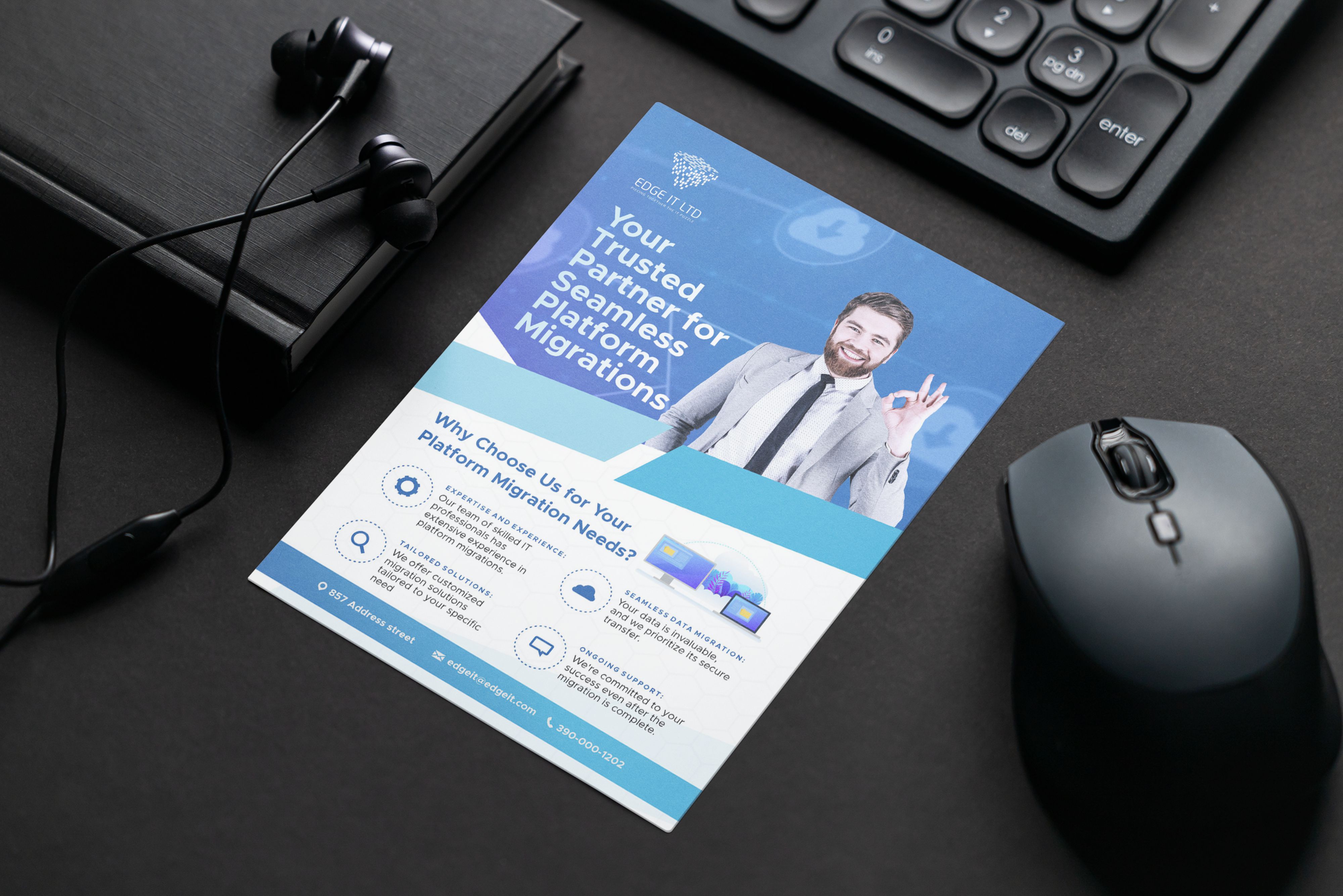 Design de Flyer par GDB Logo pour Edge IT Ltd | Design #30649527