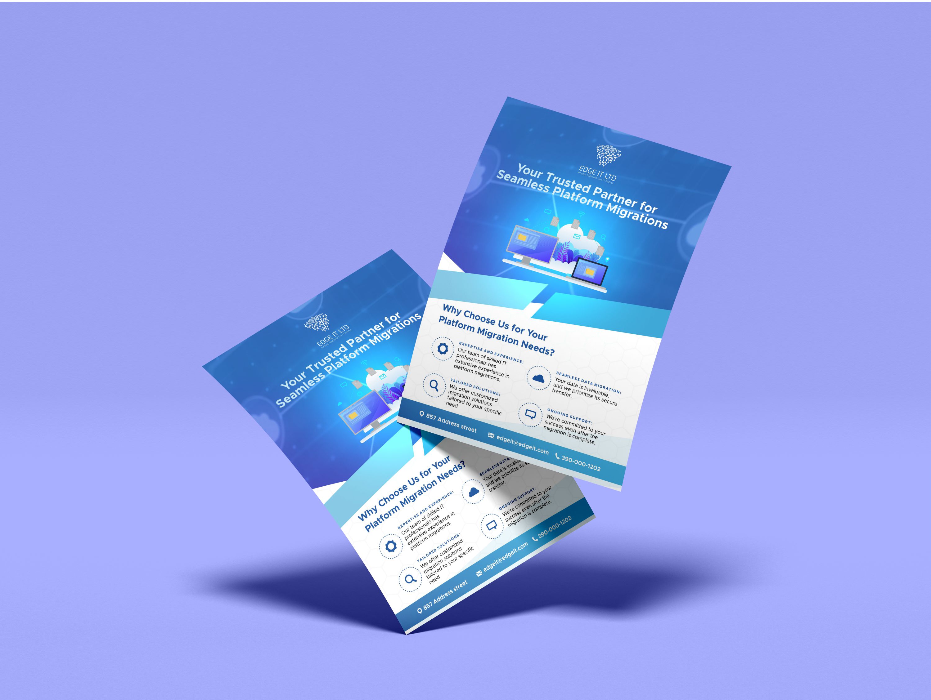 Design de Flyer par GDB Logo pour Edge IT Ltd | Design #30649528