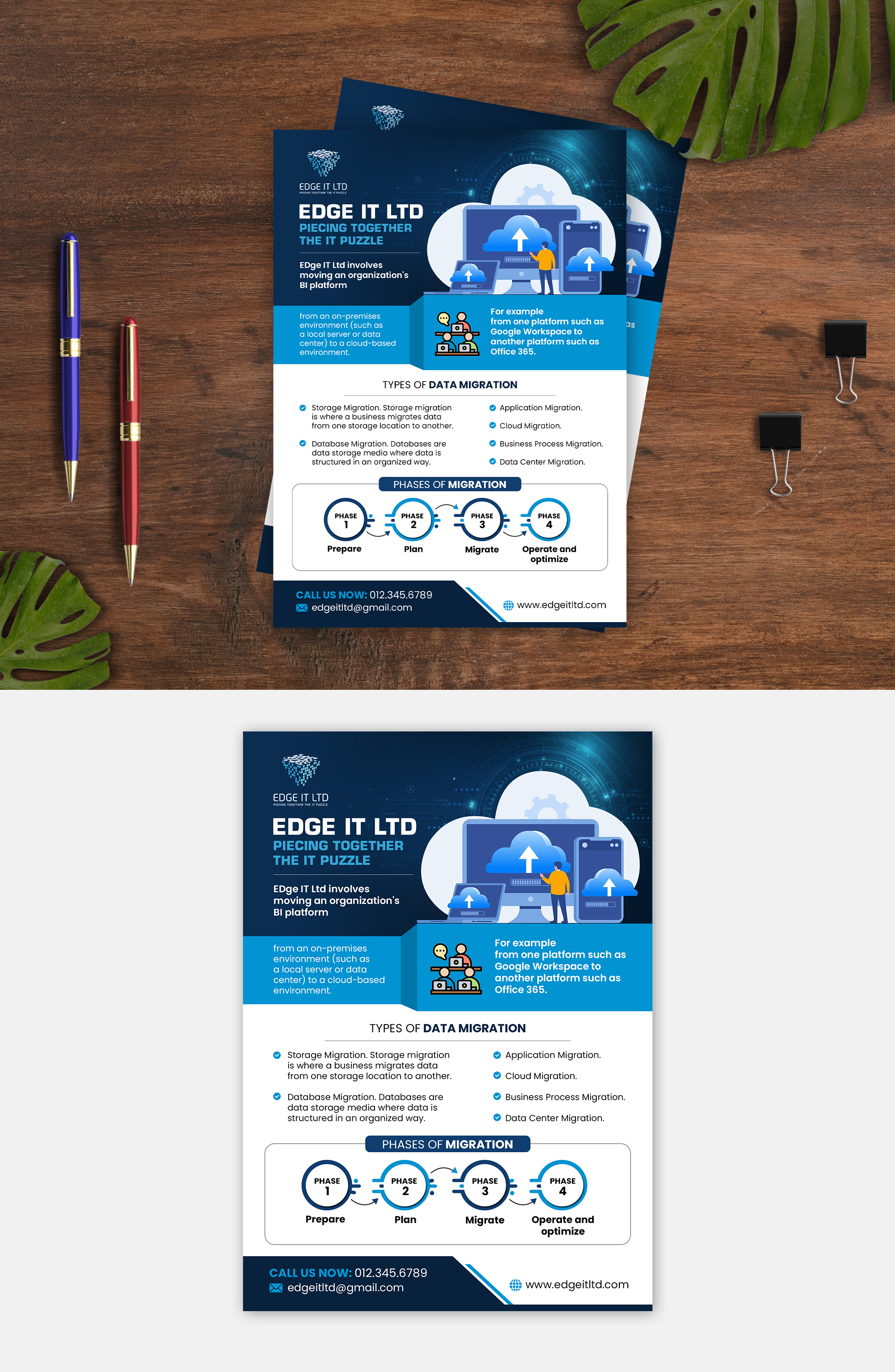 Design de Flyer par debdesign pour Edge IT Ltd | Design #30650524