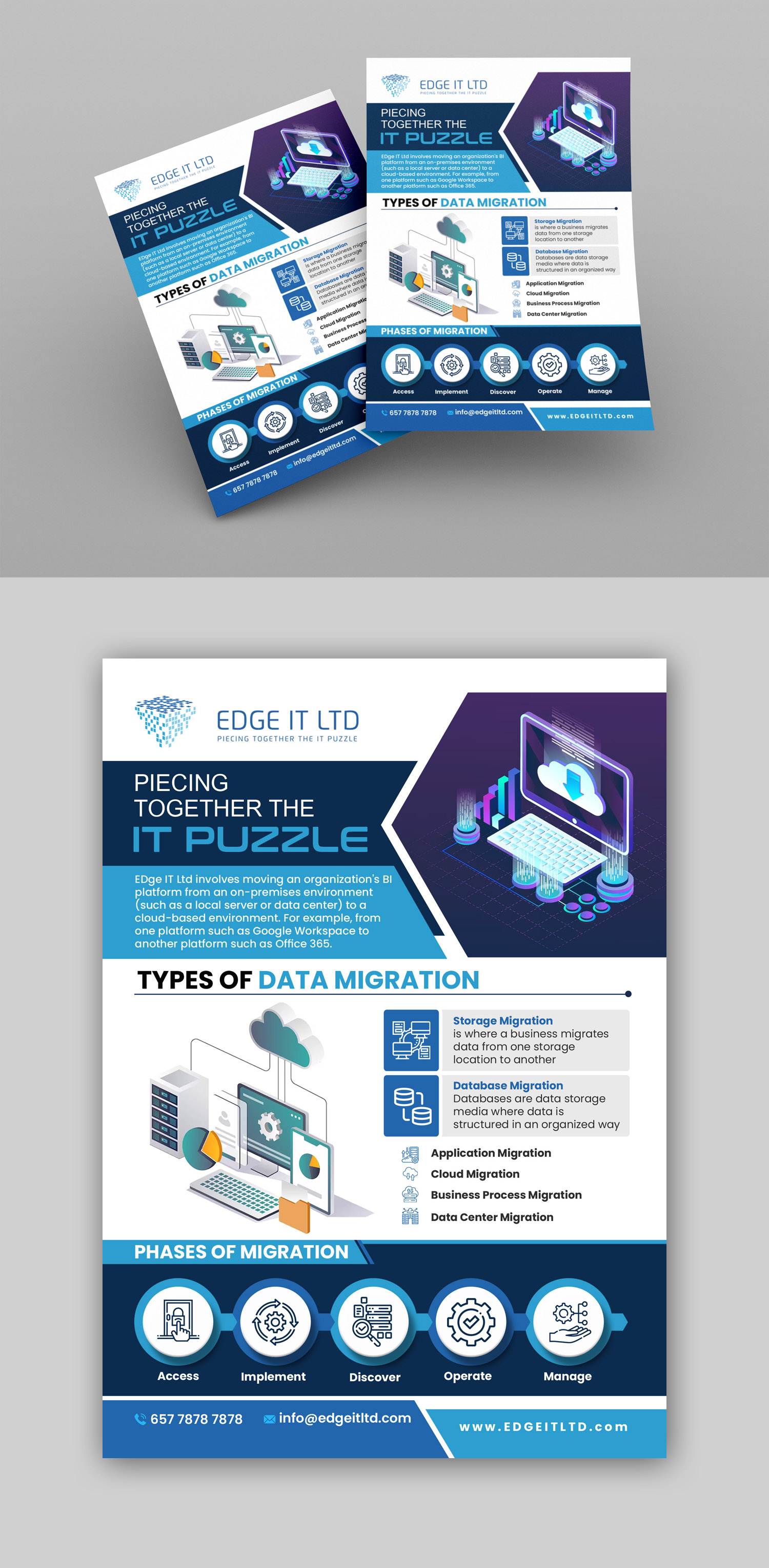 Design de Flyer par debdesign pour Edge IT Ltd | Design #30652493