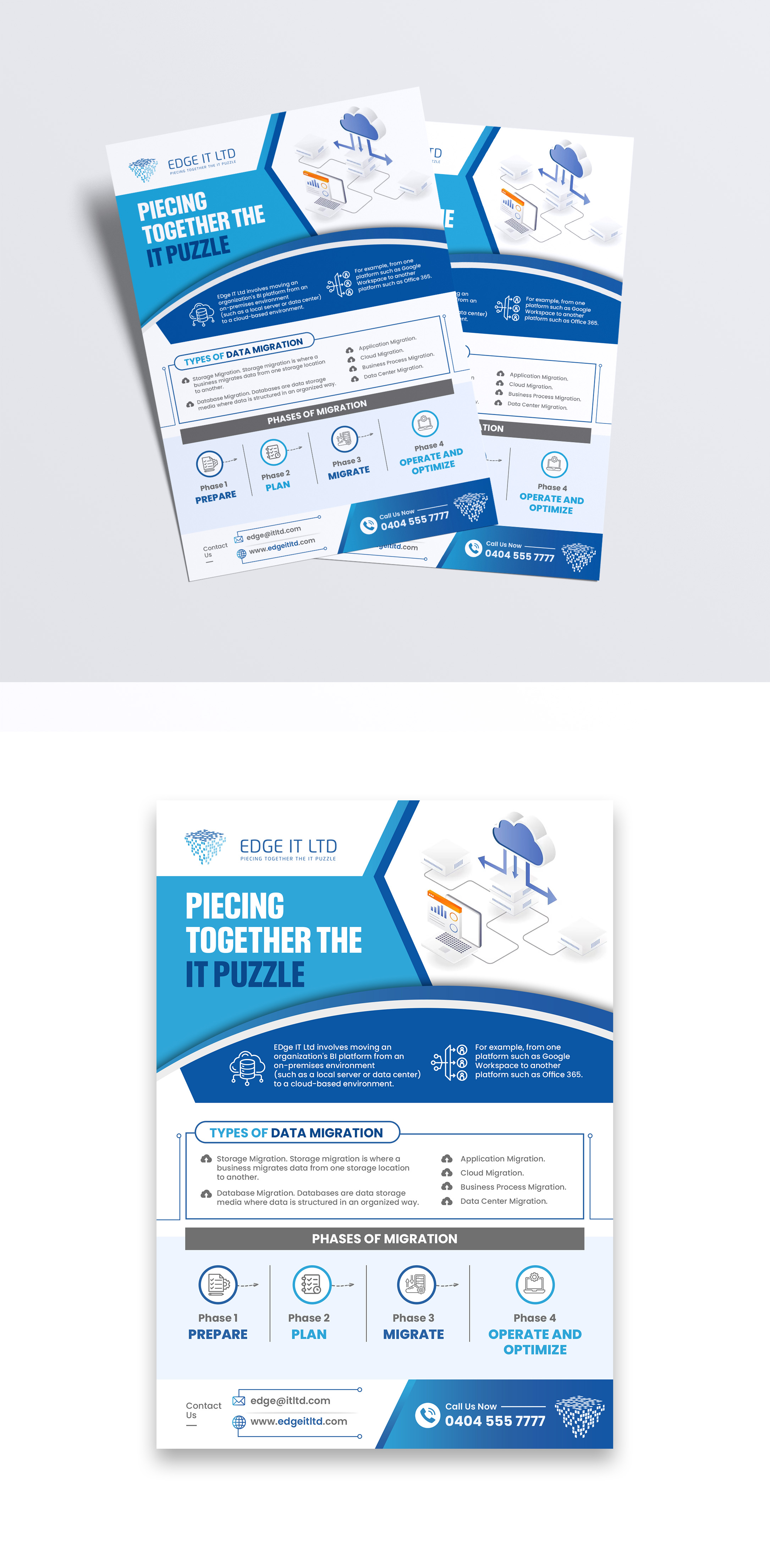 Design de Flyer par debdesign pour Edge IT Ltd | Design #30654288