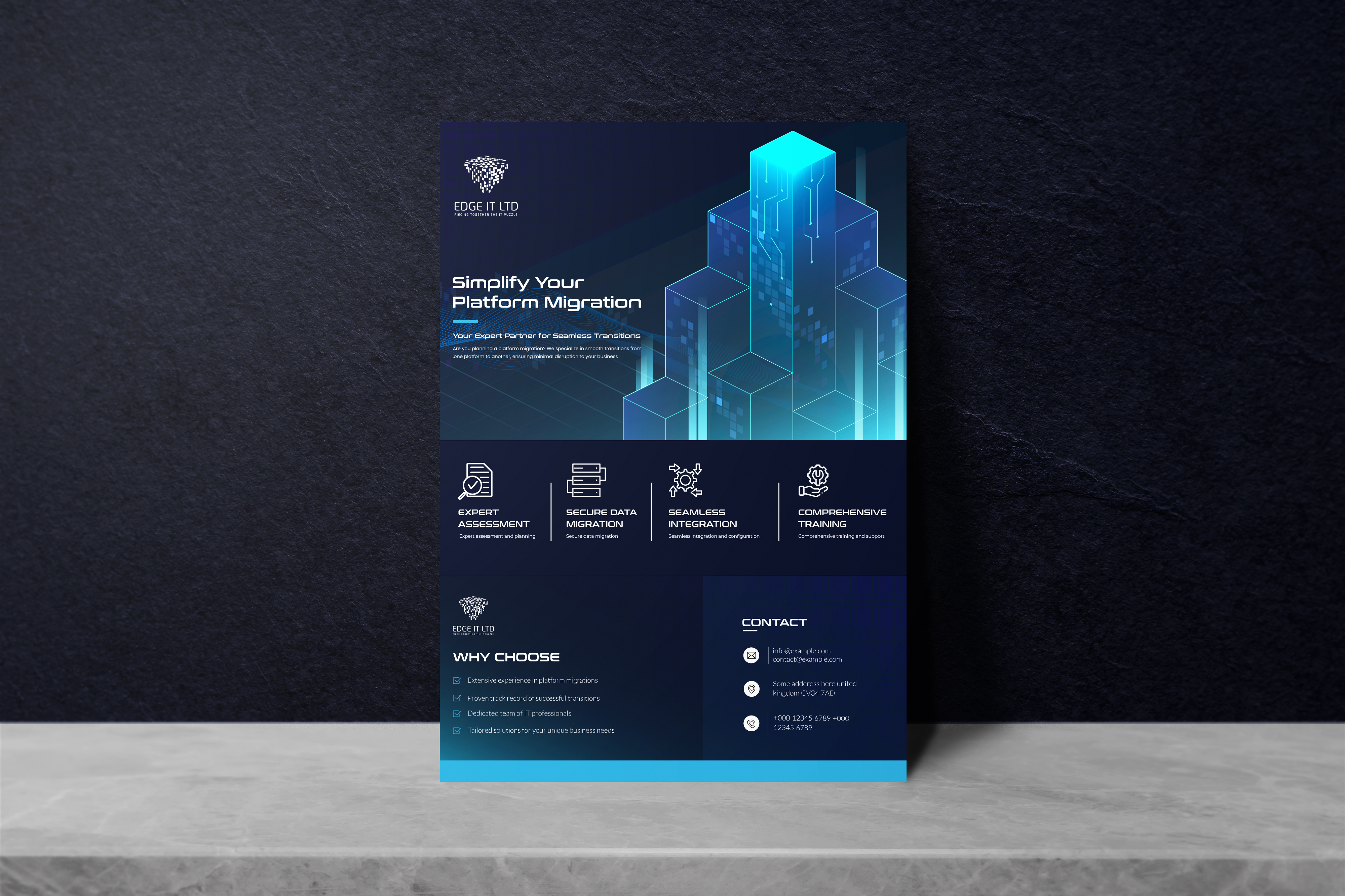 Diseño de Flyer por nzdesigners para Edge IT Ltd | Diseño #30678533