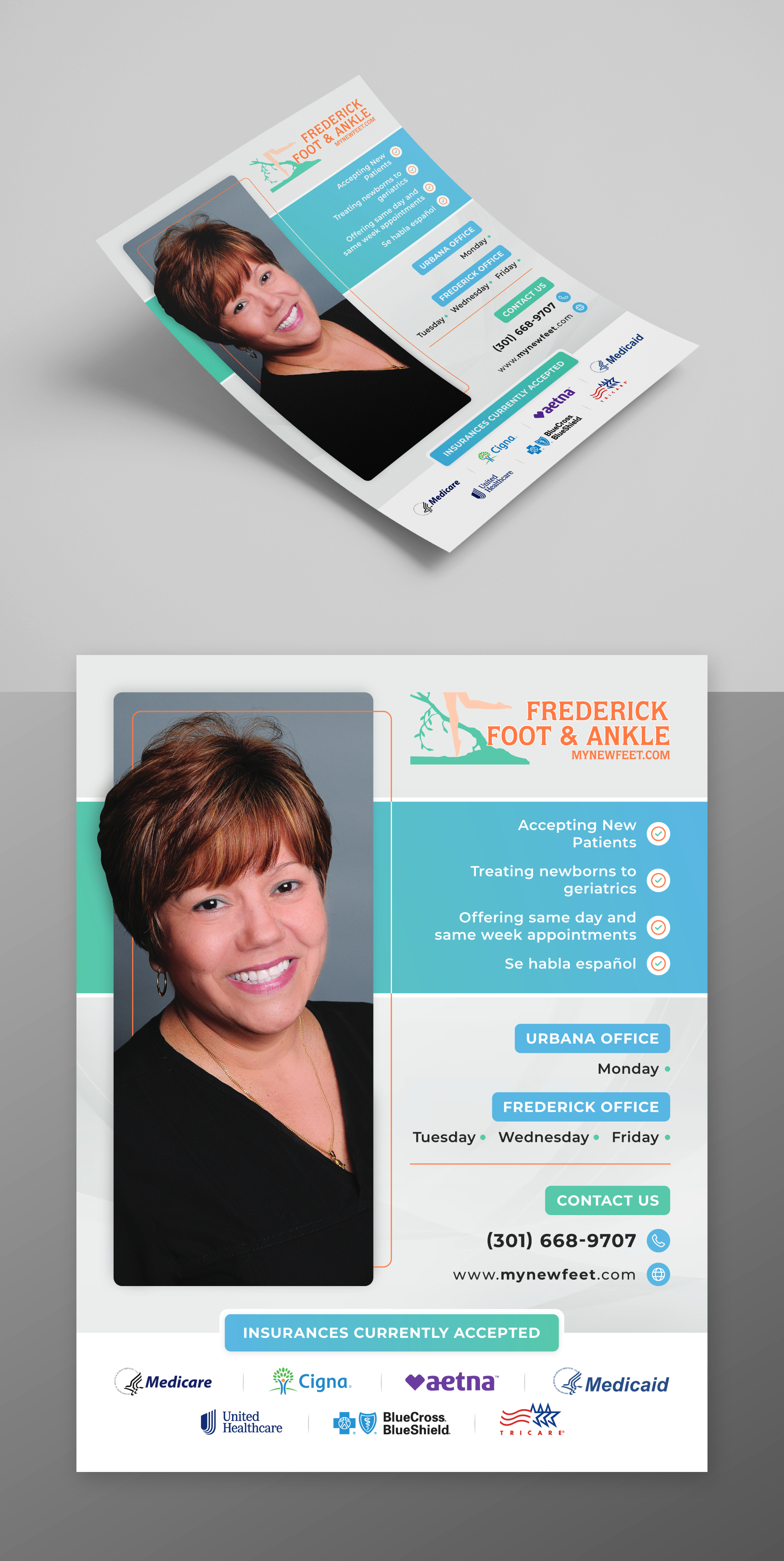 Flyer Design by KreativeMadz for Frederick Foot & Ankle | Design: #30649340