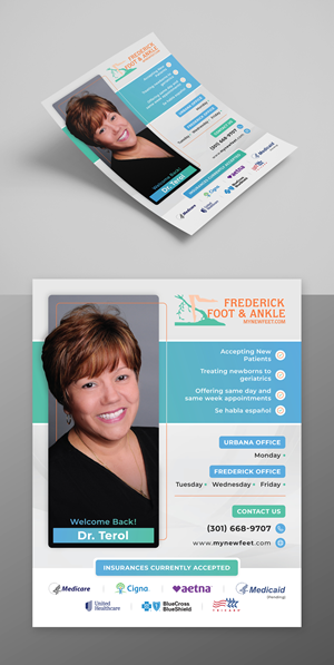 Flyer Design by KreativeMadz for Frederick Foot & Ankle | Design: #30687330
