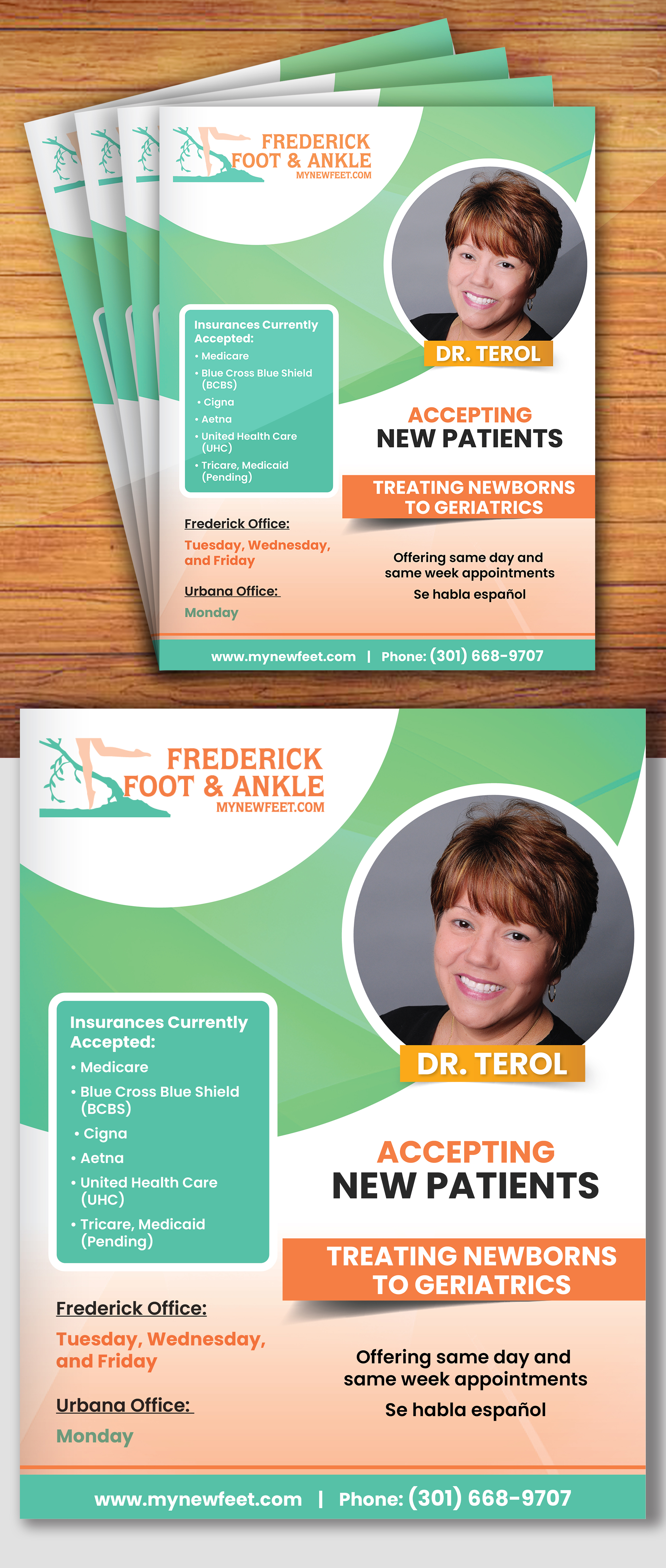 Design de Flyer par creativemood438 pour Frederick Foot & Ankle | Design #30649962