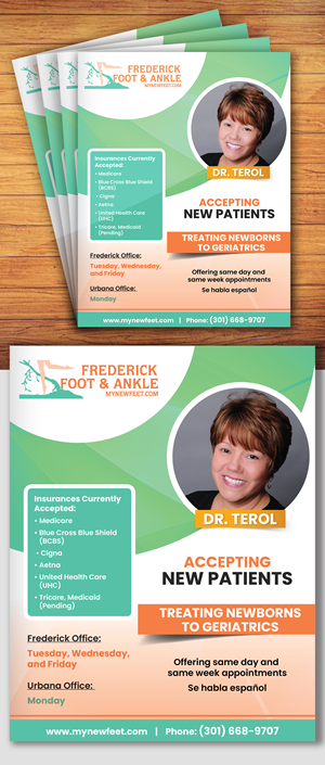 Flyer Design by creativemood438 for Frederick Foot & Ankle | Design: #30649962