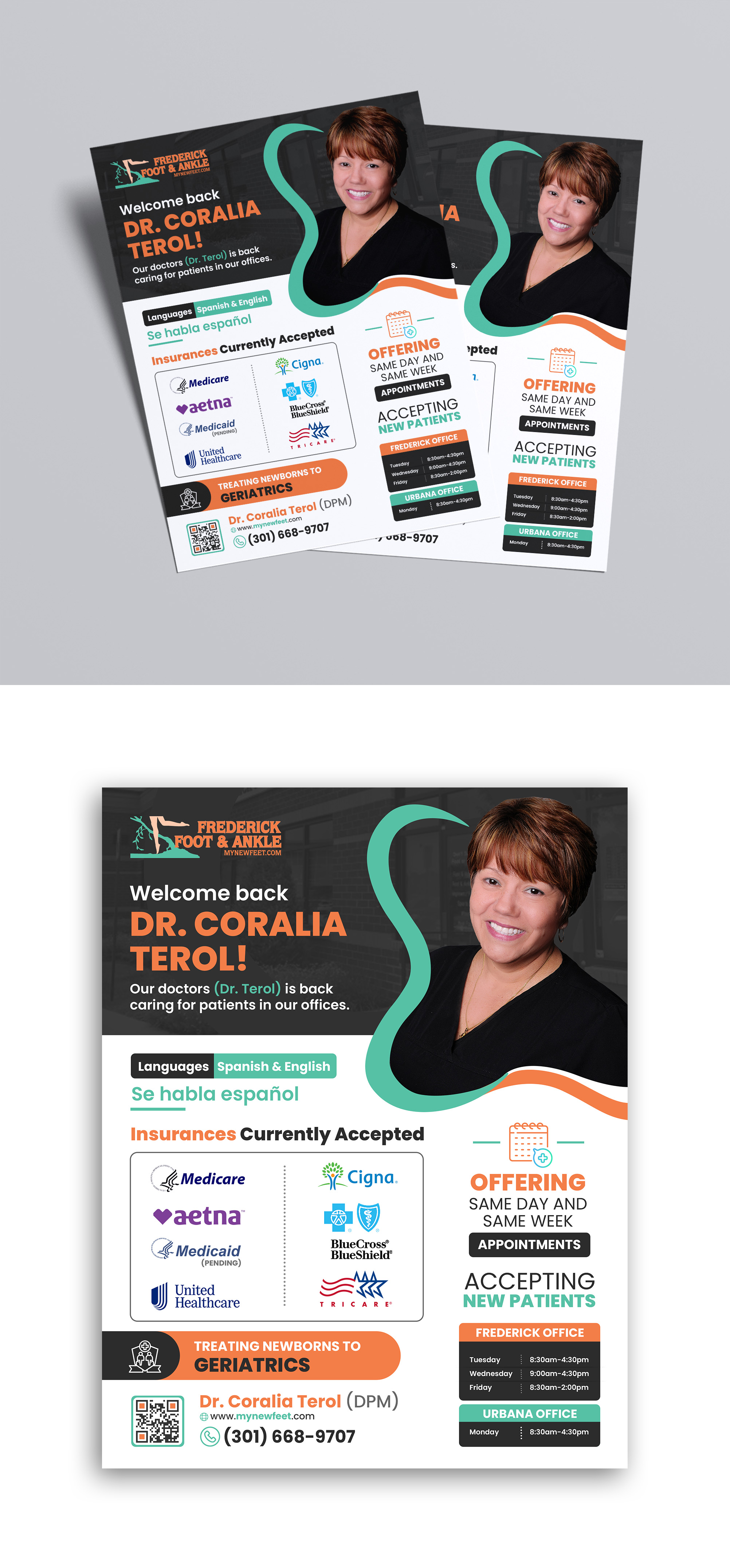Design de Flyer par debdesign pour Frederick Foot & Ankle | Design #30648909