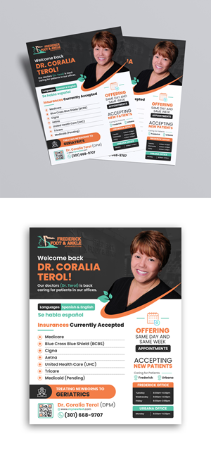 Flyer Design by debdesign for Frederick Foot & Ankle | Design: #30648910