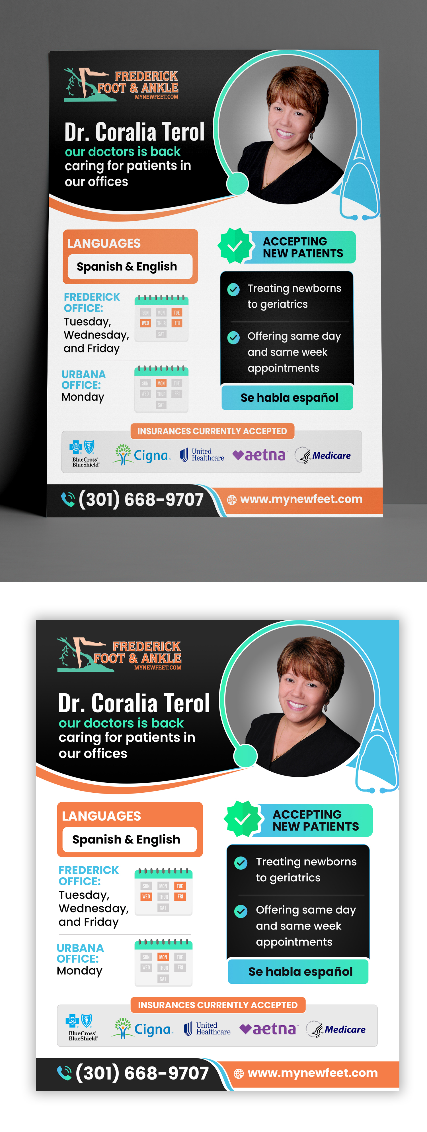 Design de Flyer par debdesign pour Frederick Foot & Ankle | Design #30650510