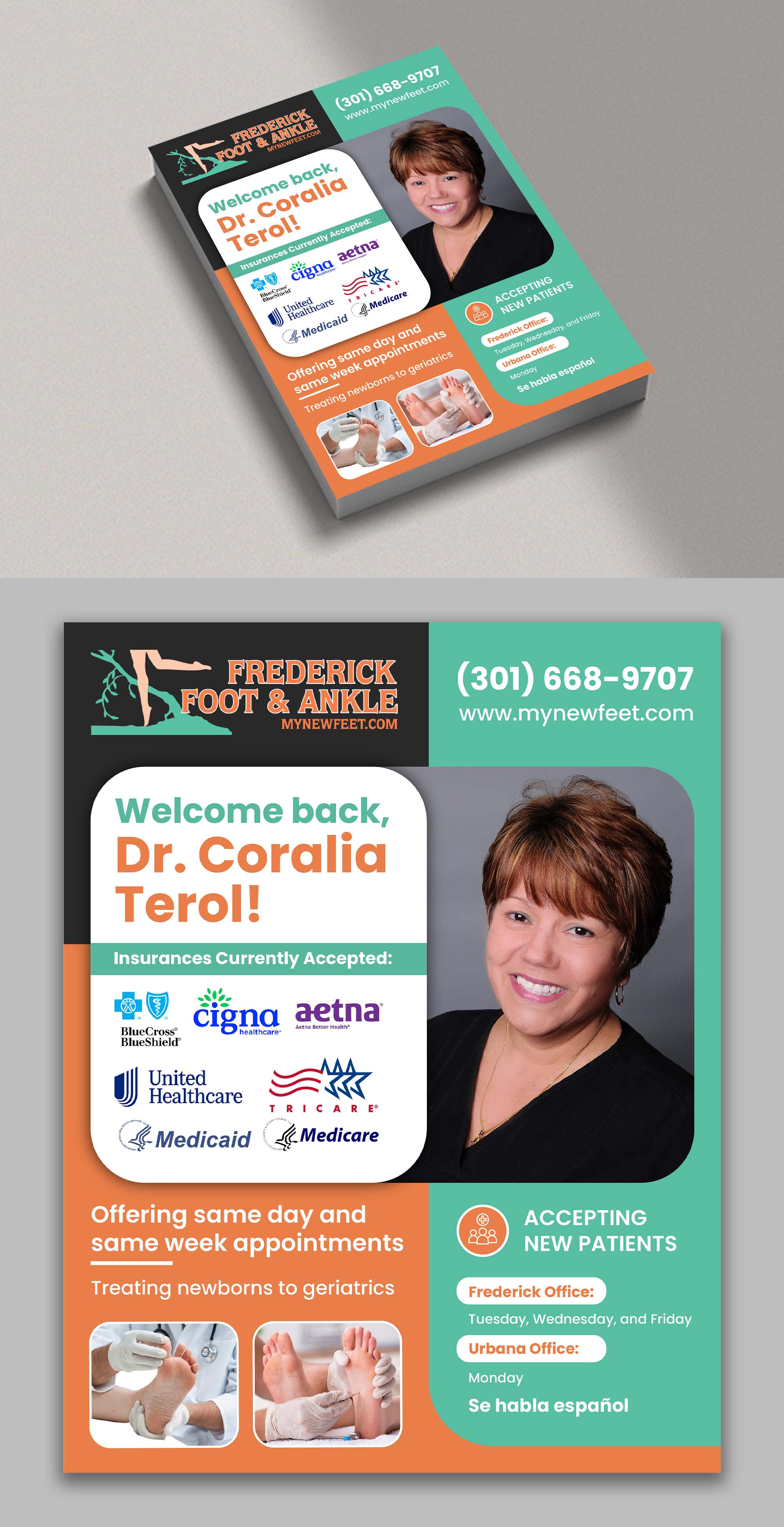 Flyer Design by ecorokerz for Frederick Foot & Ankle | Design #30648739