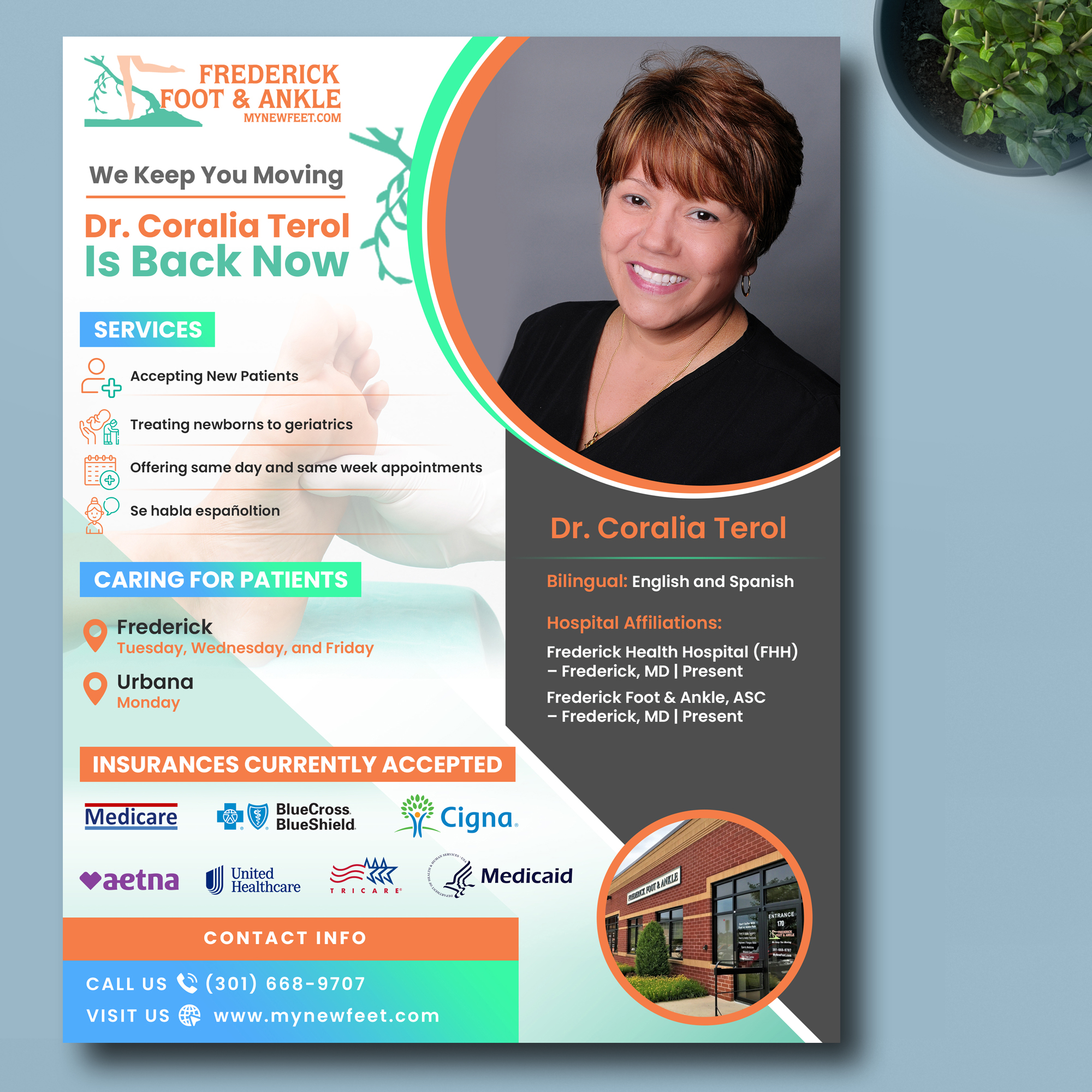 Flyer Design by TSU Creations for Frederick Foot & Ankle | Design #30649970