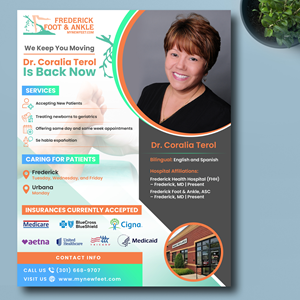 Flyer Design by TSU Creations for Frederick Foot & Ankle | Design: #30649970