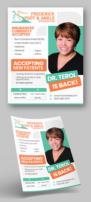 Design de Flyer par Graphic Guy pour Frederick Foot & Ankle | Design #30650719