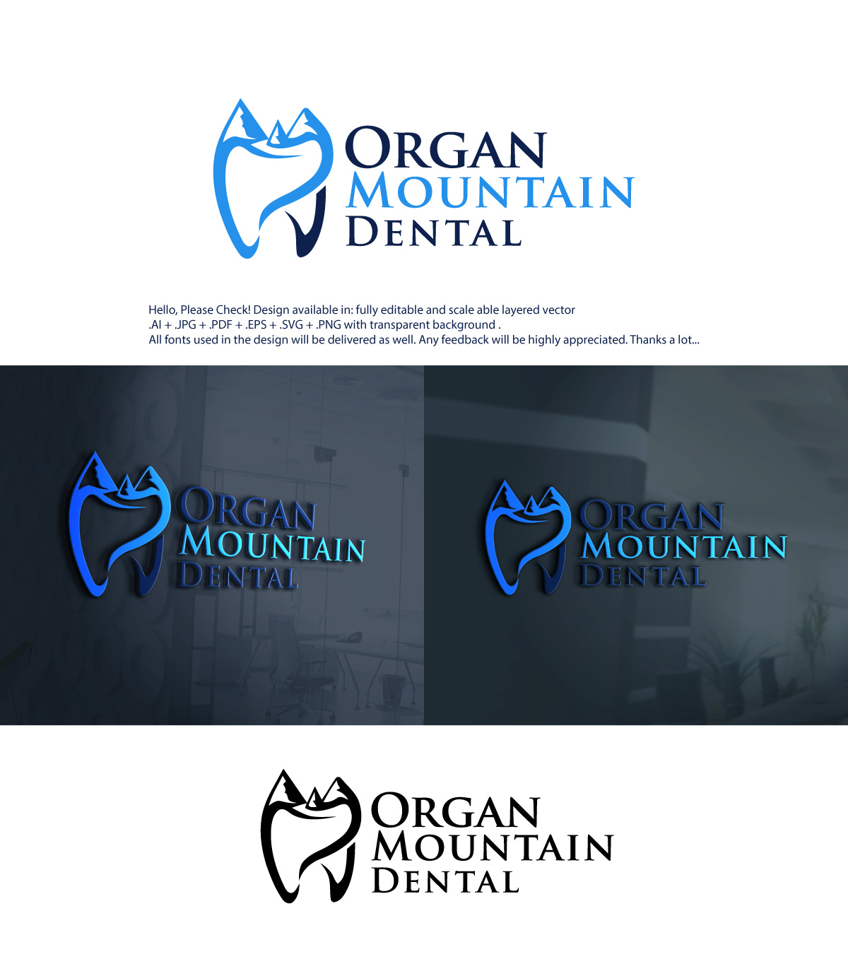 Logo-Design von NajimPathan für Organ Mountain Dental | Design #30669883