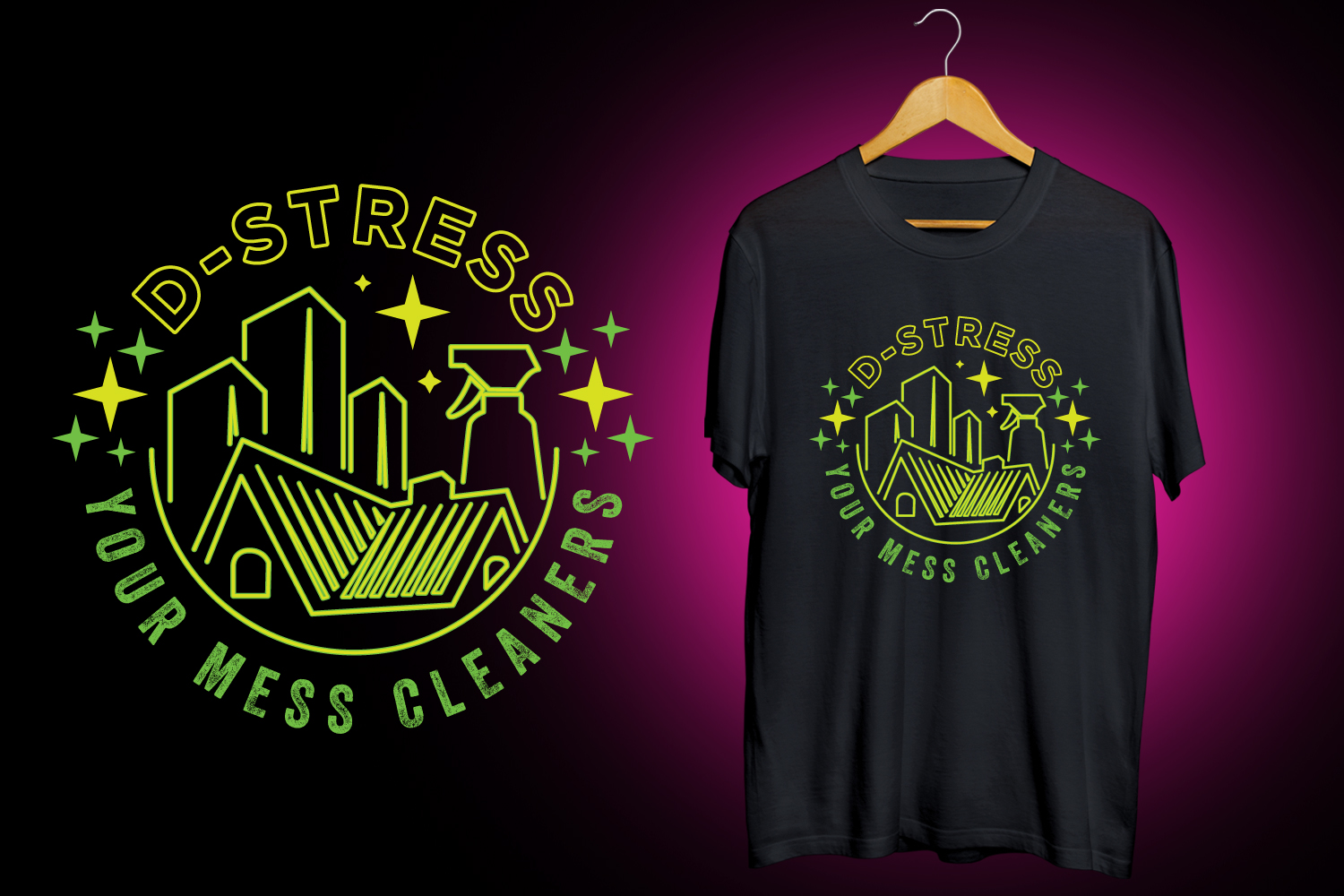 T-shirt Design by Erdie Tadeo for D-Stress Your Mess Cleaners  | Design #30659911