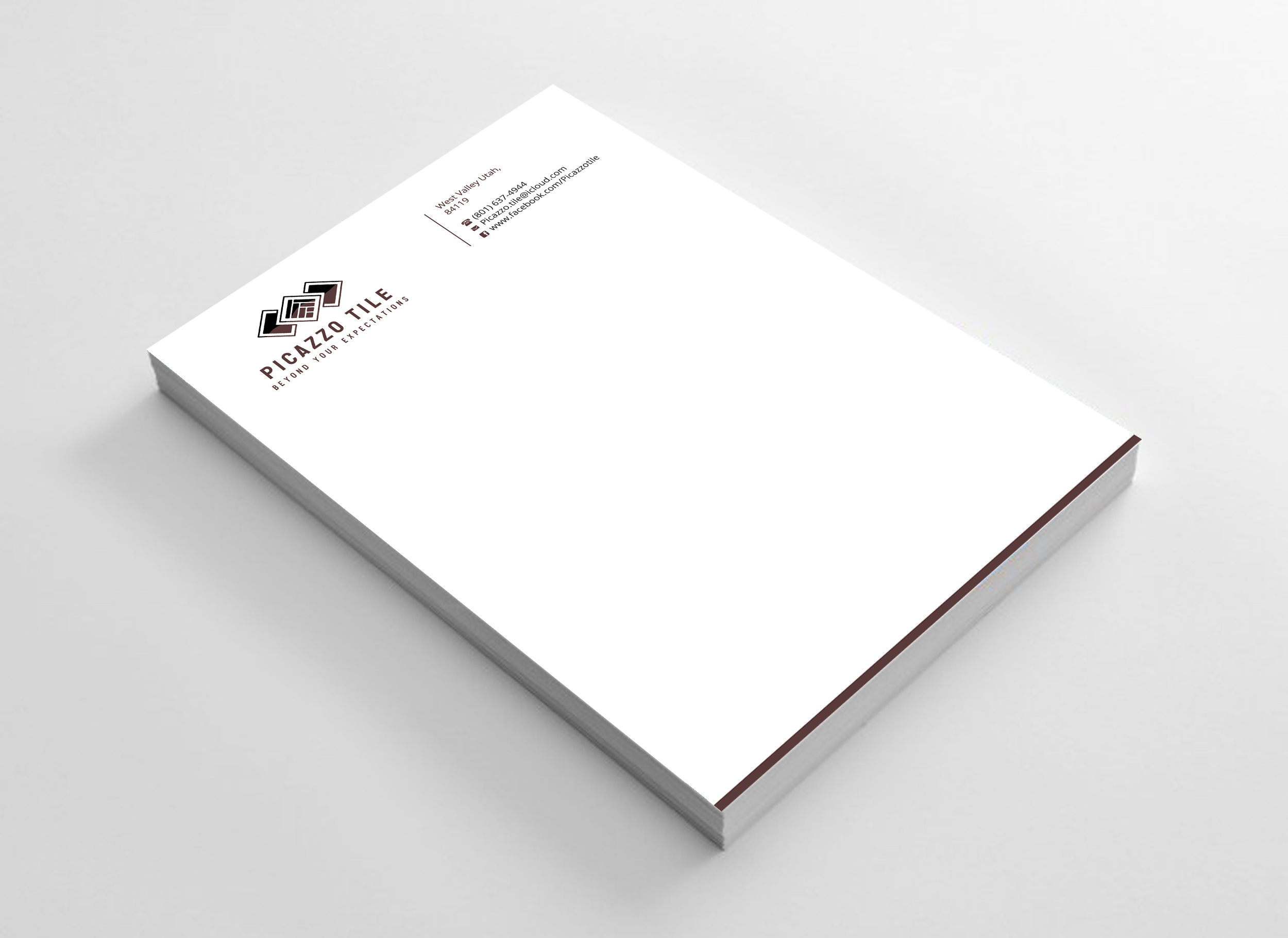 Letterhead Design by Expert Bappy for Picazzo Tile  | Design #30658782