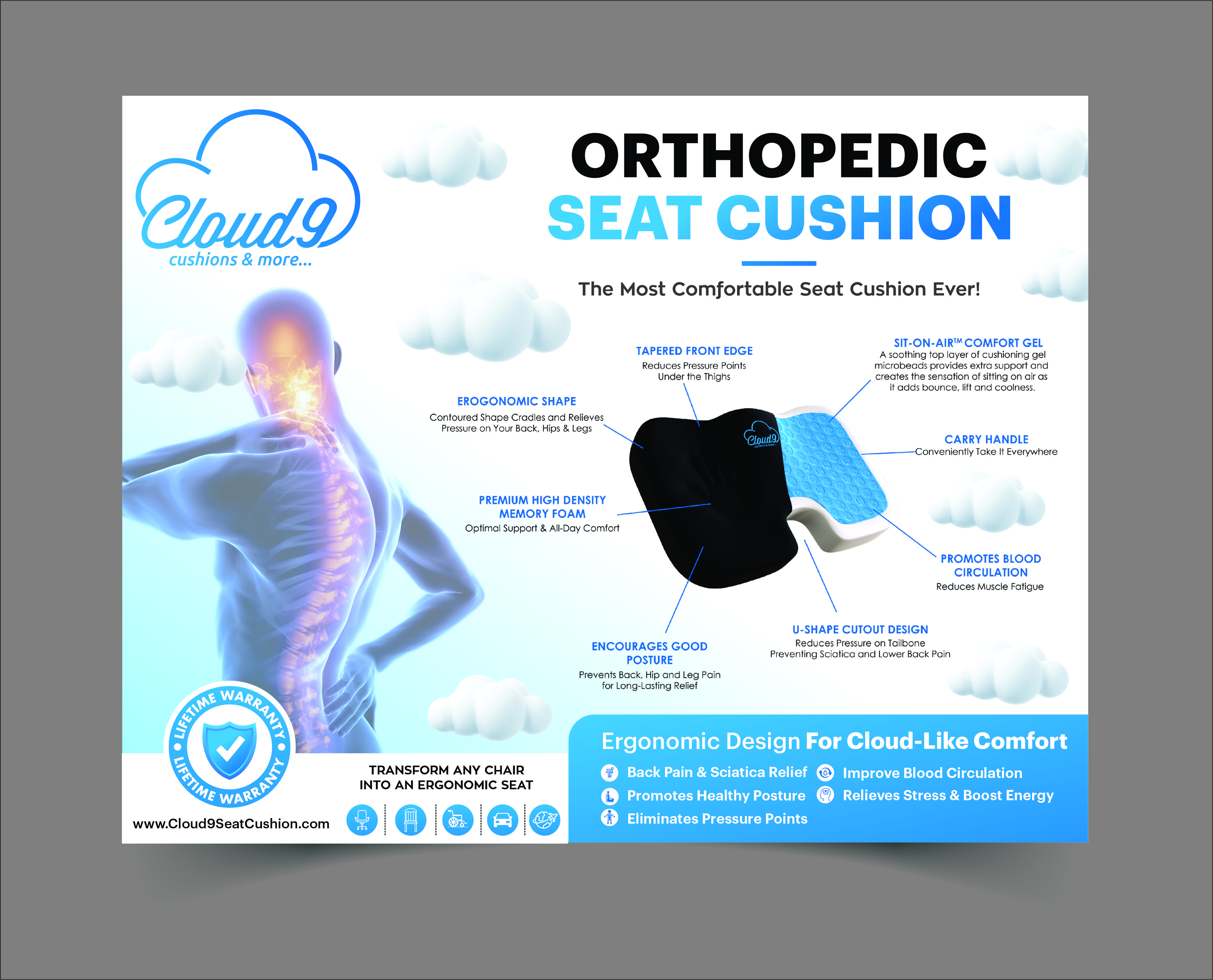 Packaging Design by SAMPA DUARI for Cloud 9 Cushions & More | Design #30660929
