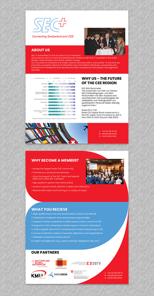Diseño de Flyer por YourLogoMaster para Handelskammer Schweiz - Mitteleuropa (SEC) | Diseño: #30676294