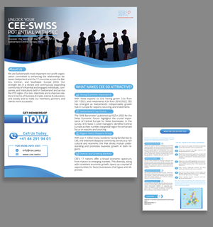 Diseño de Flyer por Mi17design para Handelskammer Schweiz - Mitteleuropa (SEC) | Diseño: #31001519
