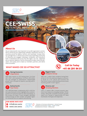 Diseño de Flyer por Mi17design para Handelskammer Schweiz - Mitteleuropa (SEC) | Diseño: #31041094