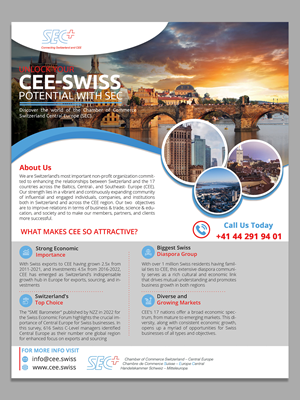 Diseño de Flyer por Mi17design para Handelskammer Schweiz - Mitteleuropa (SEC) | Diseño: #31041882