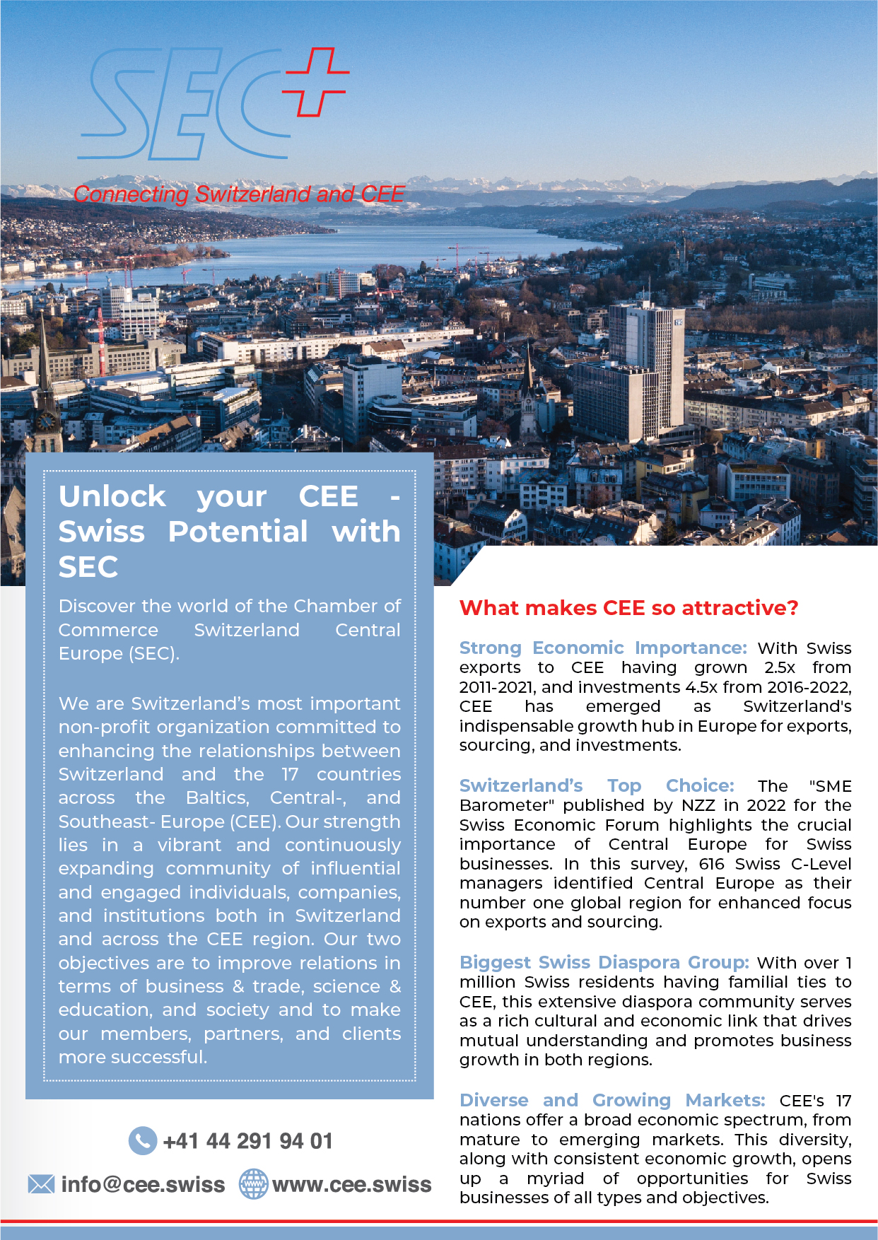 Flyer Design by creativemood438 for Handelskammer Schweiz - Mitteleuropa (SEC) | Design #31041727