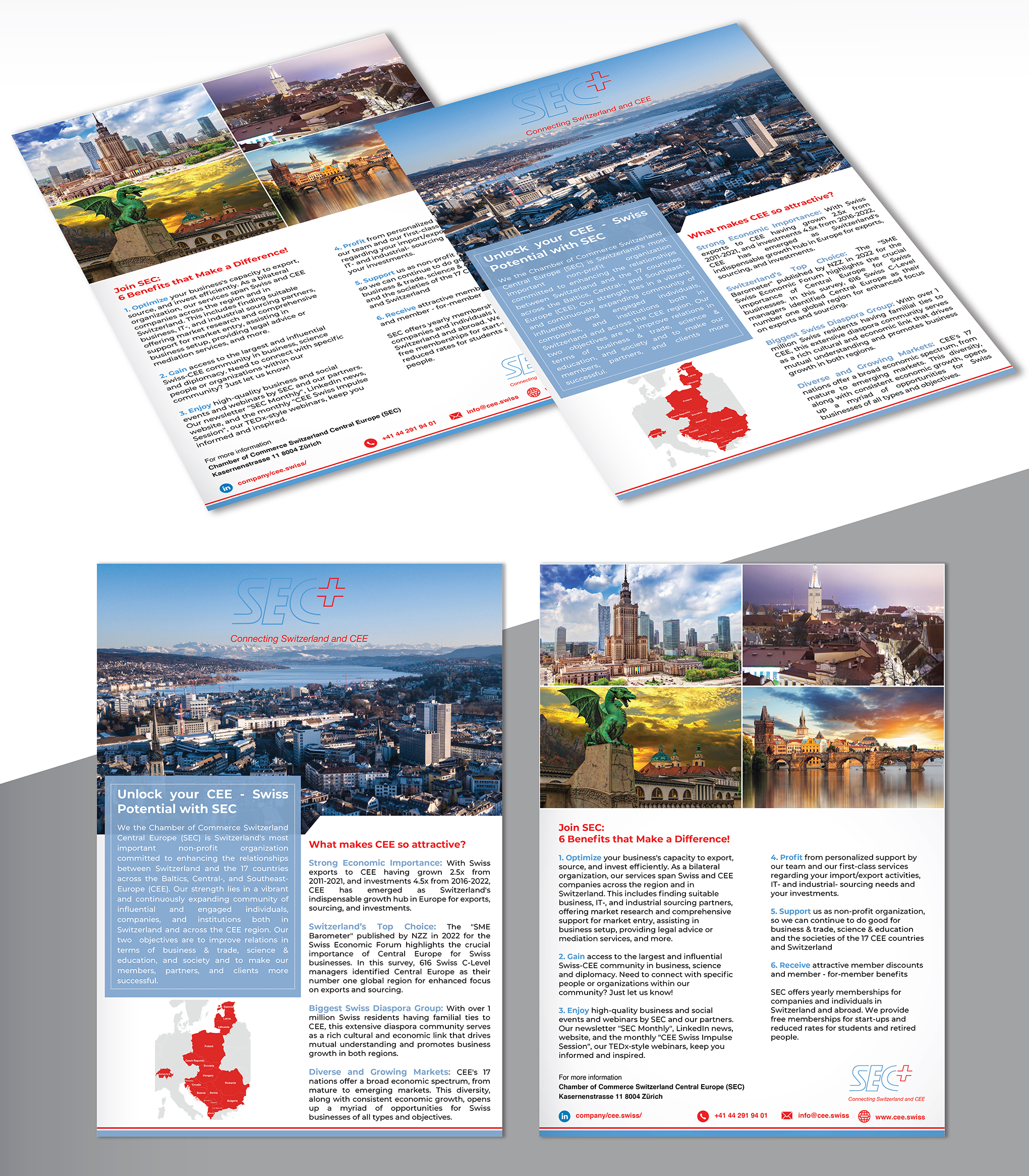 Diseño de Flyer por creativemood438 para Handelskammer Schweiz - Mitteleuropa (SEC) | Diseño #31051706