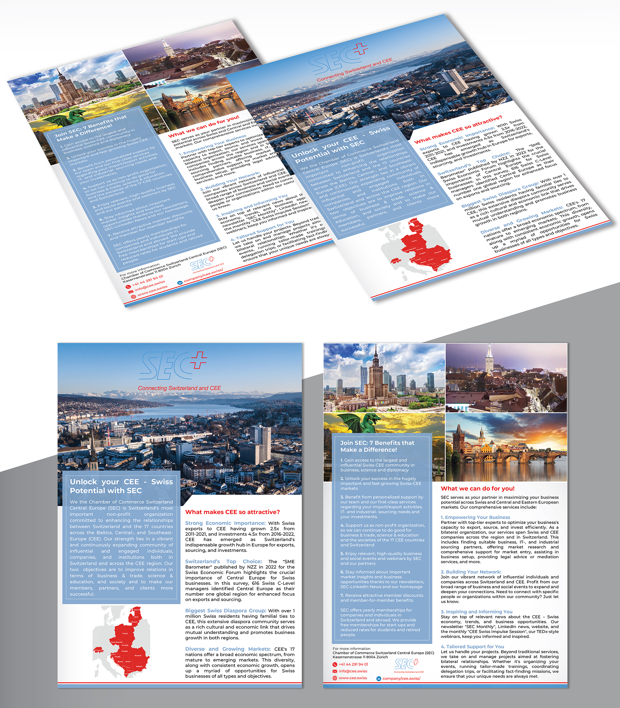 Design de Flyer par creativemood438 pour Handelskammer Schweiz - Mitteleuropa (SEC) | Design : #31077943