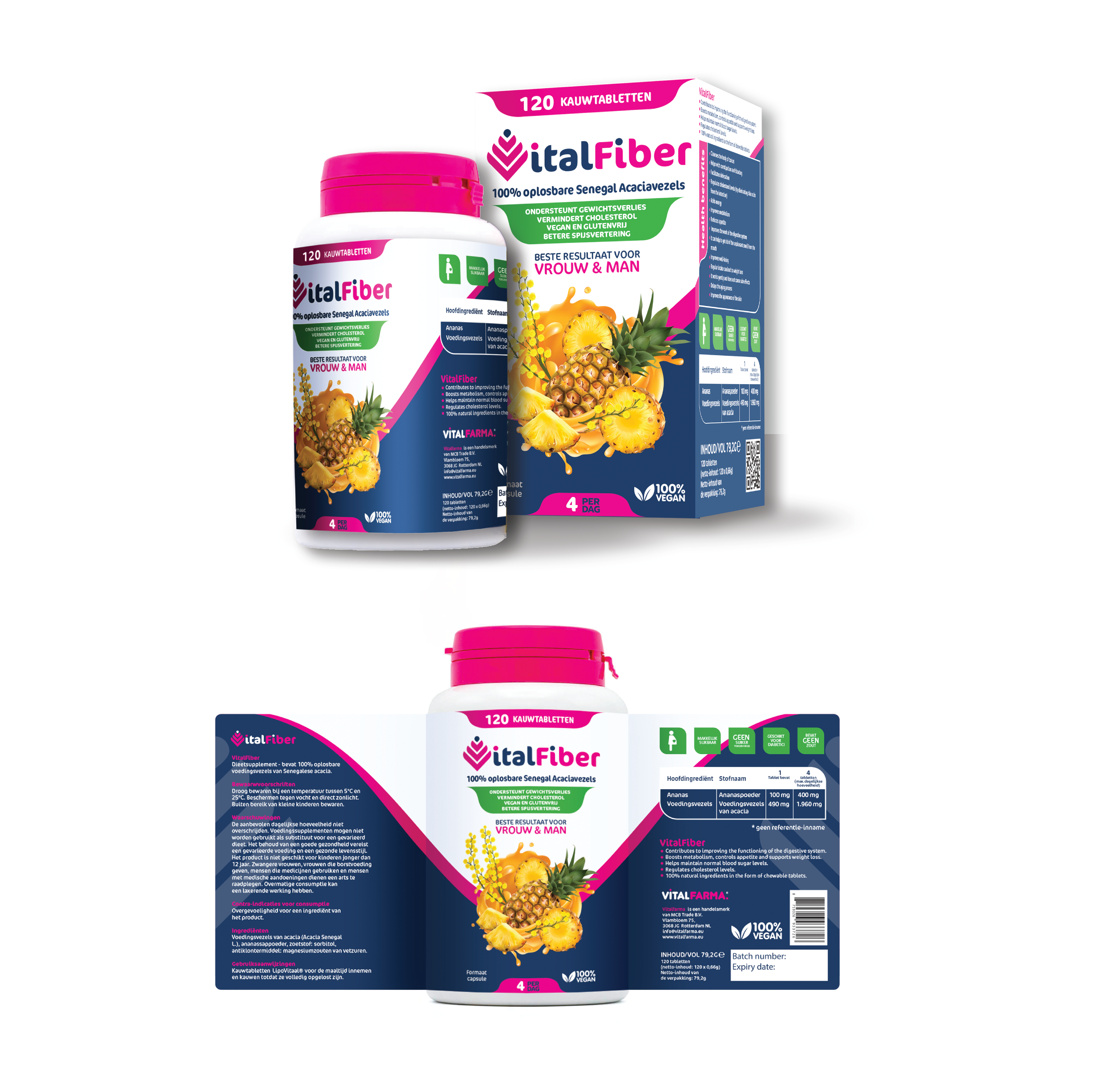 Packaging Design by Karina Cavaco for VitalFarma B.V. | Design #30681899