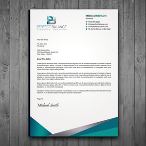 Letterhead Design by sadikul islam for Perfect Balance Financial Services | Design: #30690439