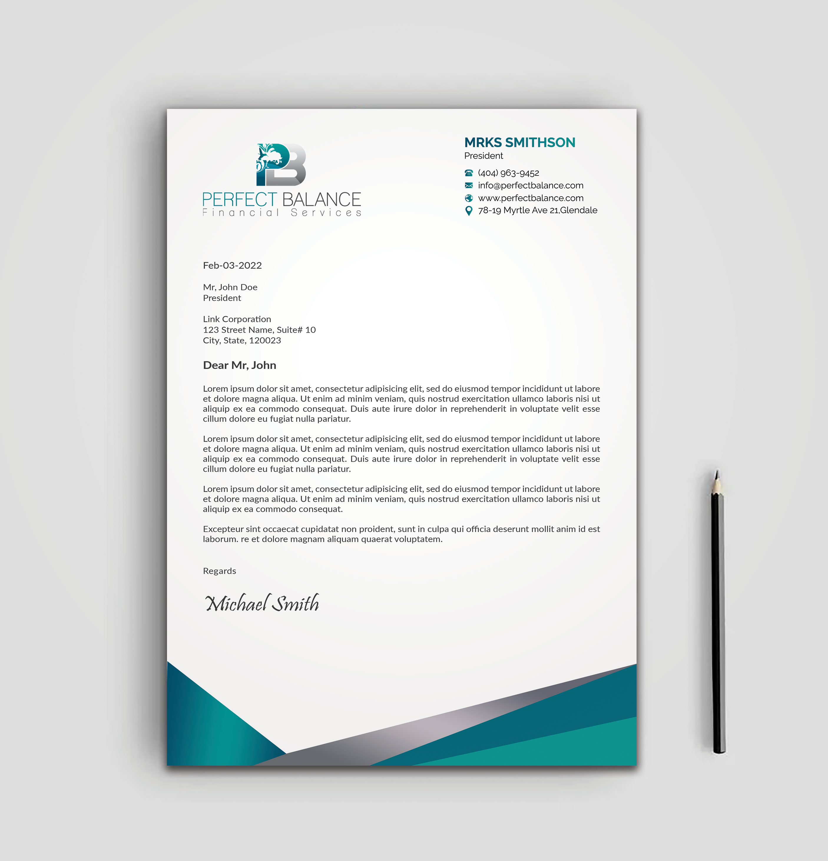 Briefkopf-Design von sadikul islam für Perfect Balance Financial Services | Design #30690440
