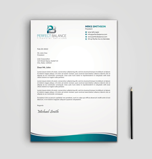 Letterhead Design by sadikul islam for Perfect Balance Financial Services | Design: #30690508