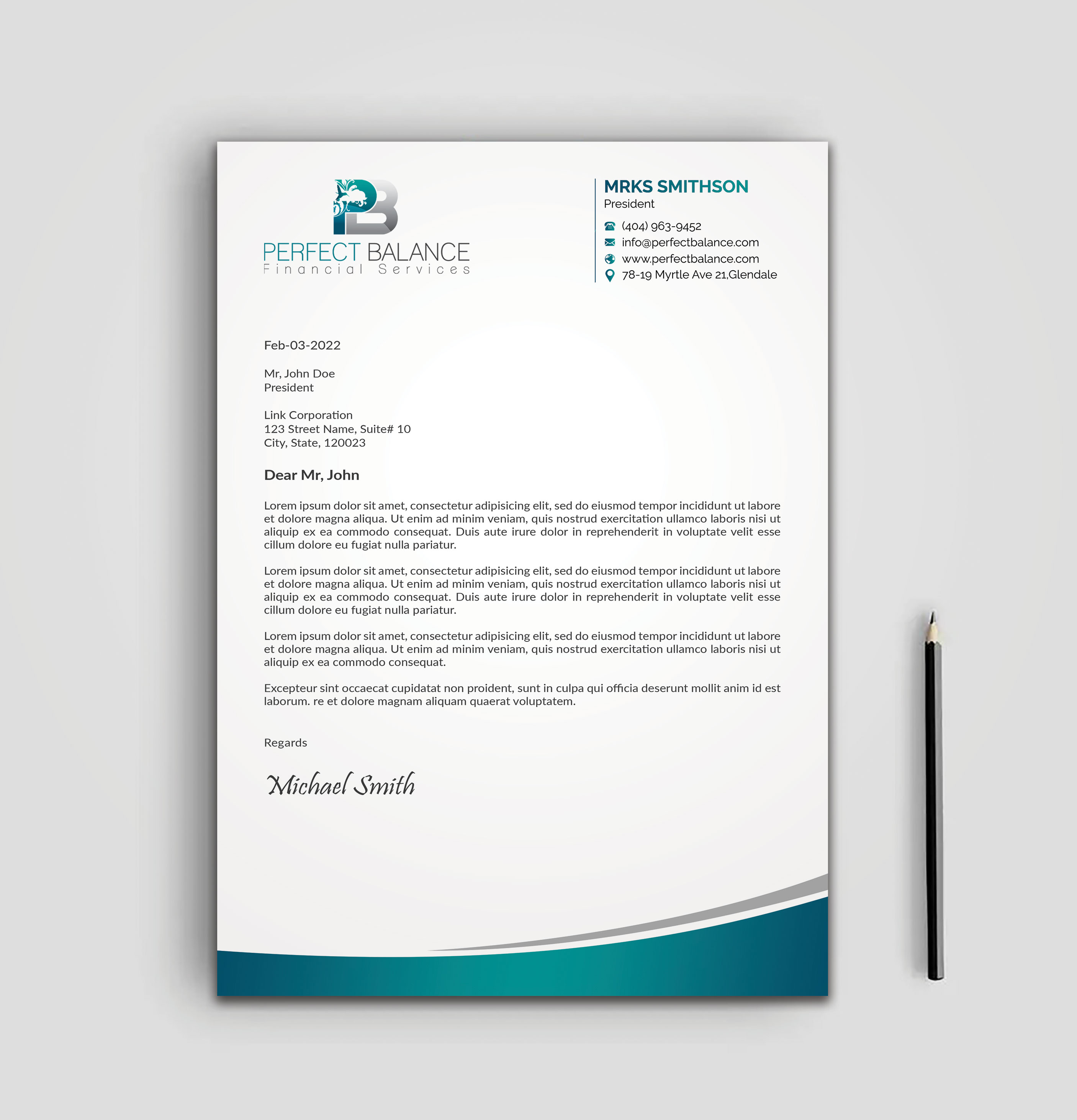 Briefkopf-Design von sadikul islam für Perfect Balance Financial Services | Design #30690561