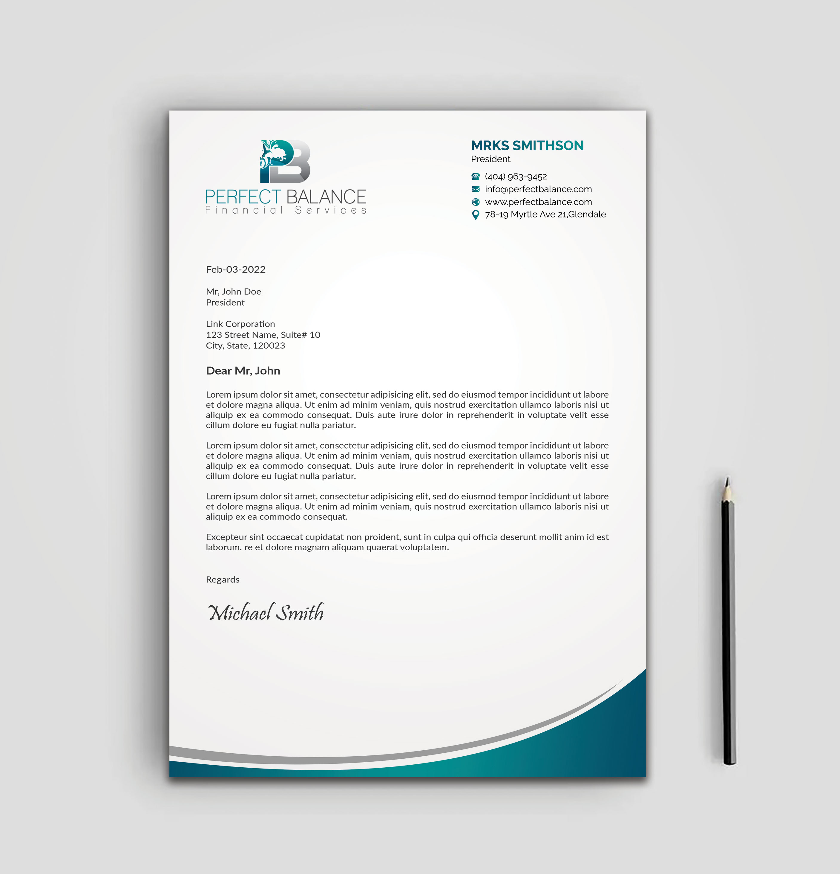 Briefkopf-Design von sadikul islam für Perfect Balance Financial Services | Design #30690568