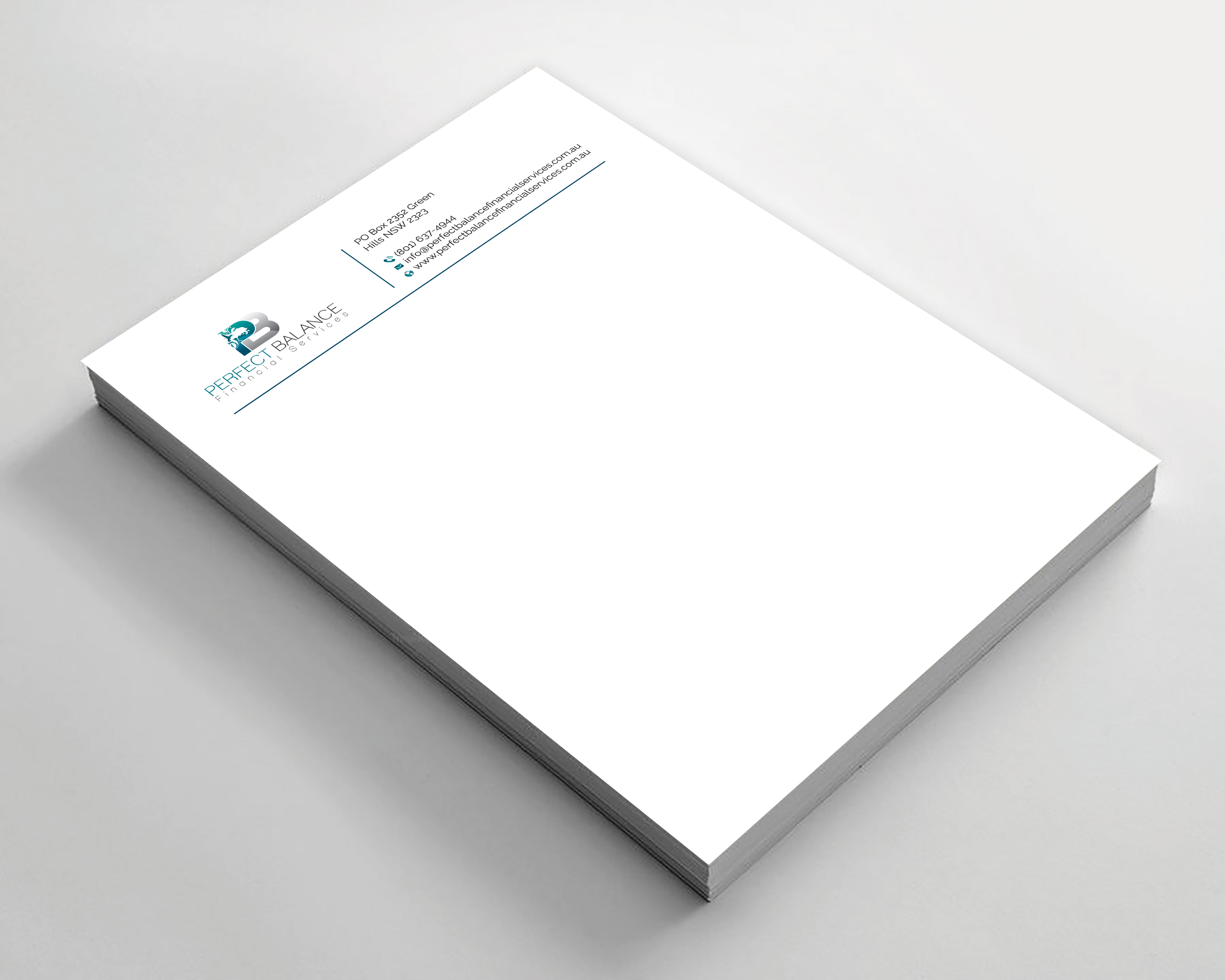 Letterhead Design by Expert Bappy for Perfect Balance Financial Services | Design #30689617