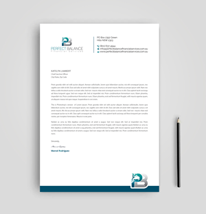 Letterhead Design by Expert Bappy for Perfect Balance Financial Services | Design: #30691080