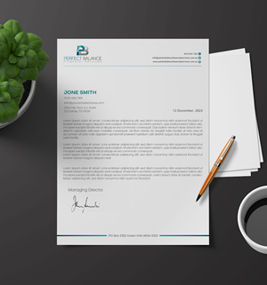 Letterhead Design by artbitin for Perfect Balance Financial Services | Design: #30686724