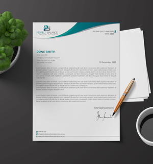 Letterhead Design by artbitin for Perfect Balance Financial Services | Design: #30686726