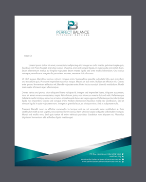 Letterhead Design by Isnah Logo for Perfect Balance Financial Services | Design: #30692774