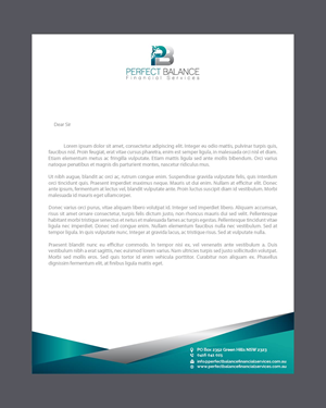 Letterhead Design by Isnah Logo for Perfect Balance Financial Services | Design: #30693776