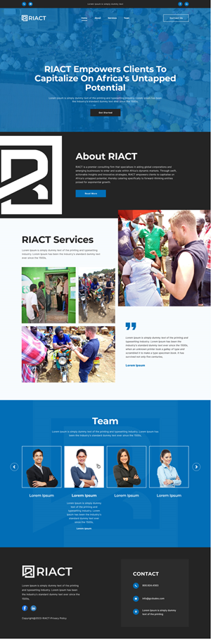 Web Design by Hafsa Fatymah for RIACT | Design #30703485