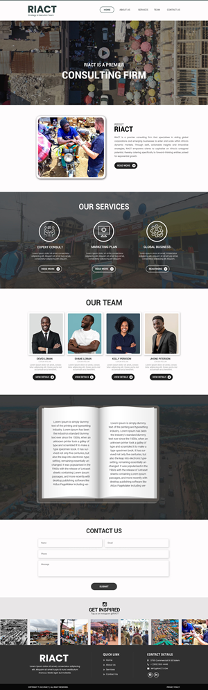 Web Design by Dream Logo Design for RIACT | Design: #30770616