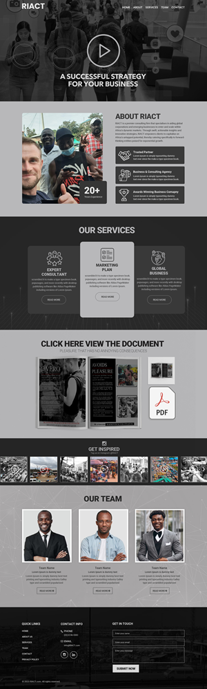 Web Design by Dream Logo Design for RIACT | Design: #30777513