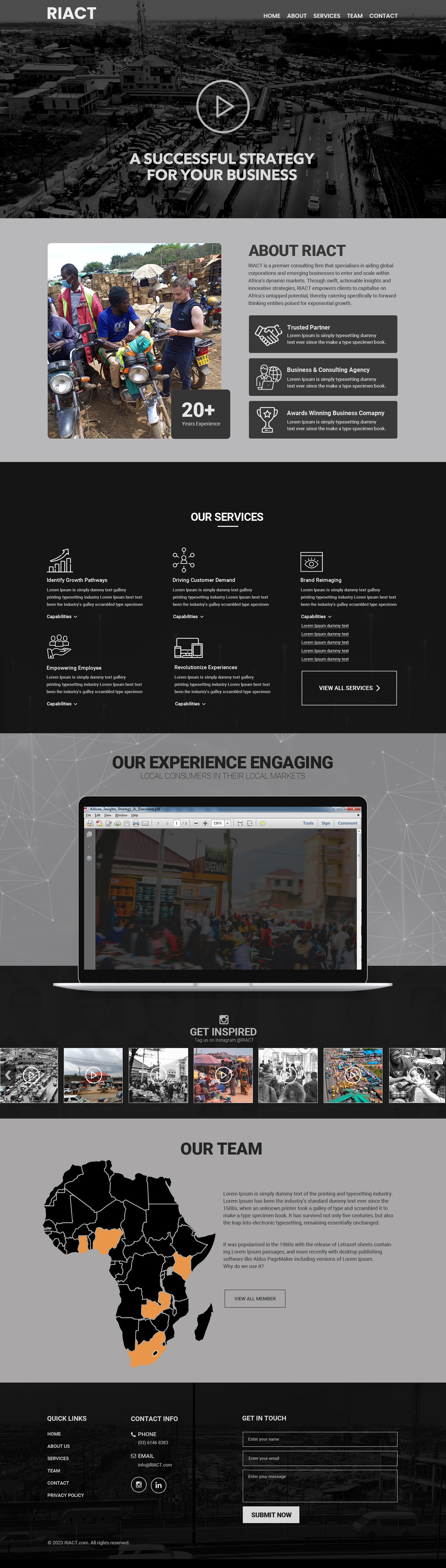 Web Design by Dream Logo Design for RIACT | Design #30791861