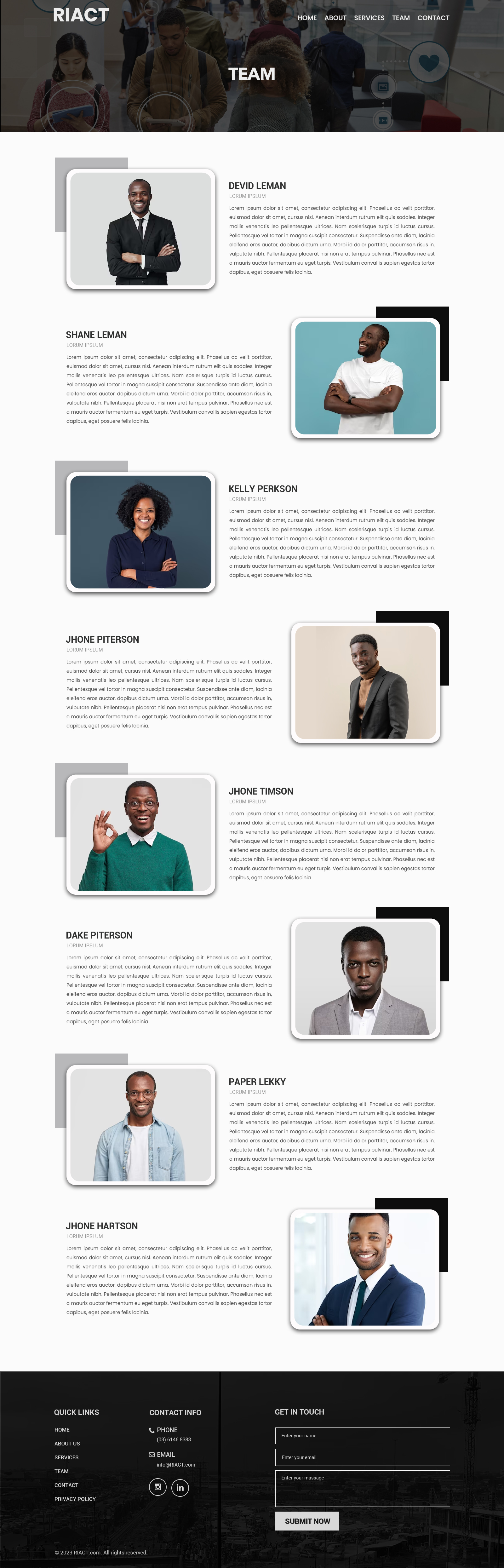 Web Design by Dream Logo Design for RIACT | Design #30808244
