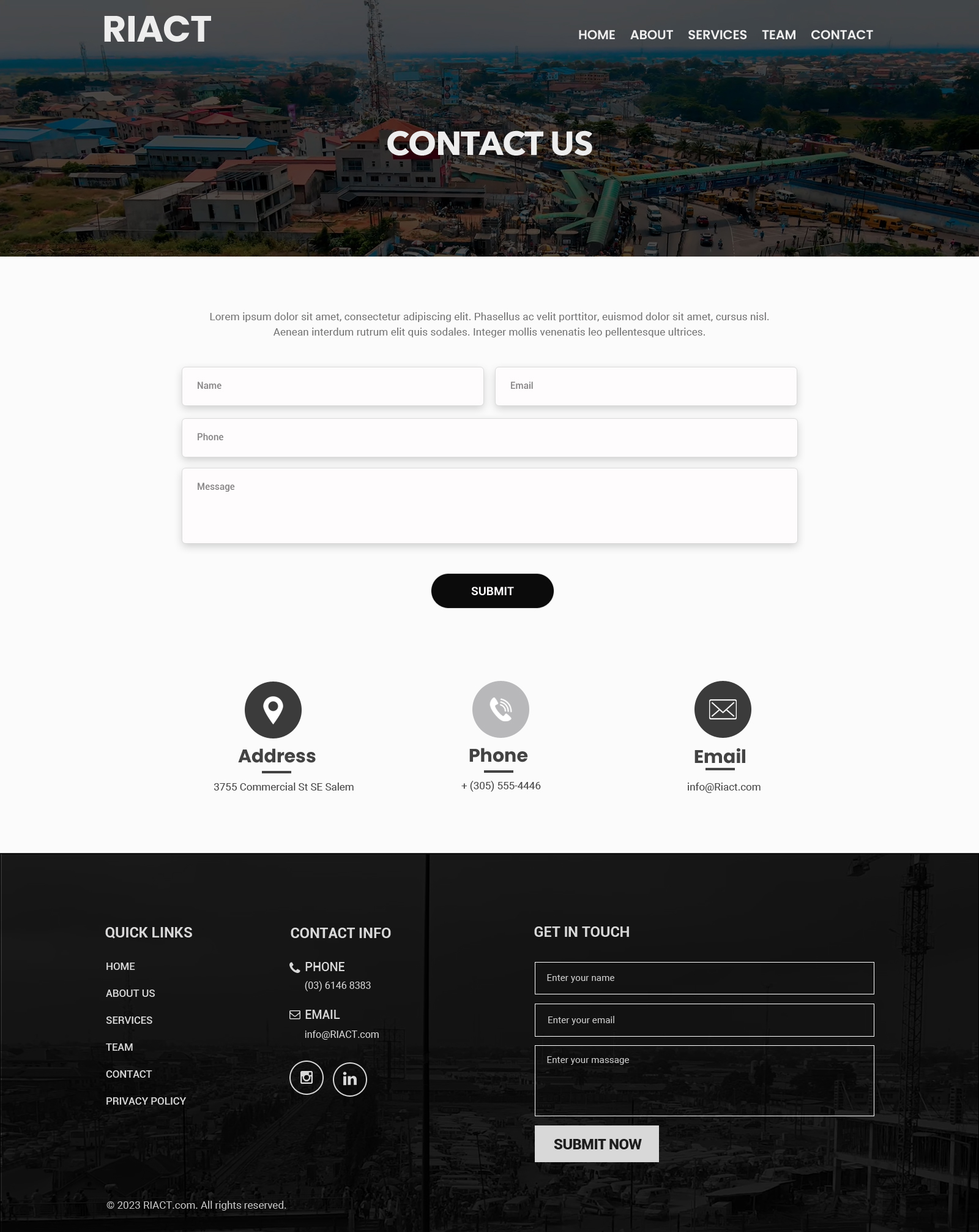 Web Design by Dream Logo Design for RIACT | Design #30808245