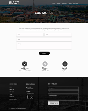 Web Design by Dream Logo Design for RIACT | Design: #30808245