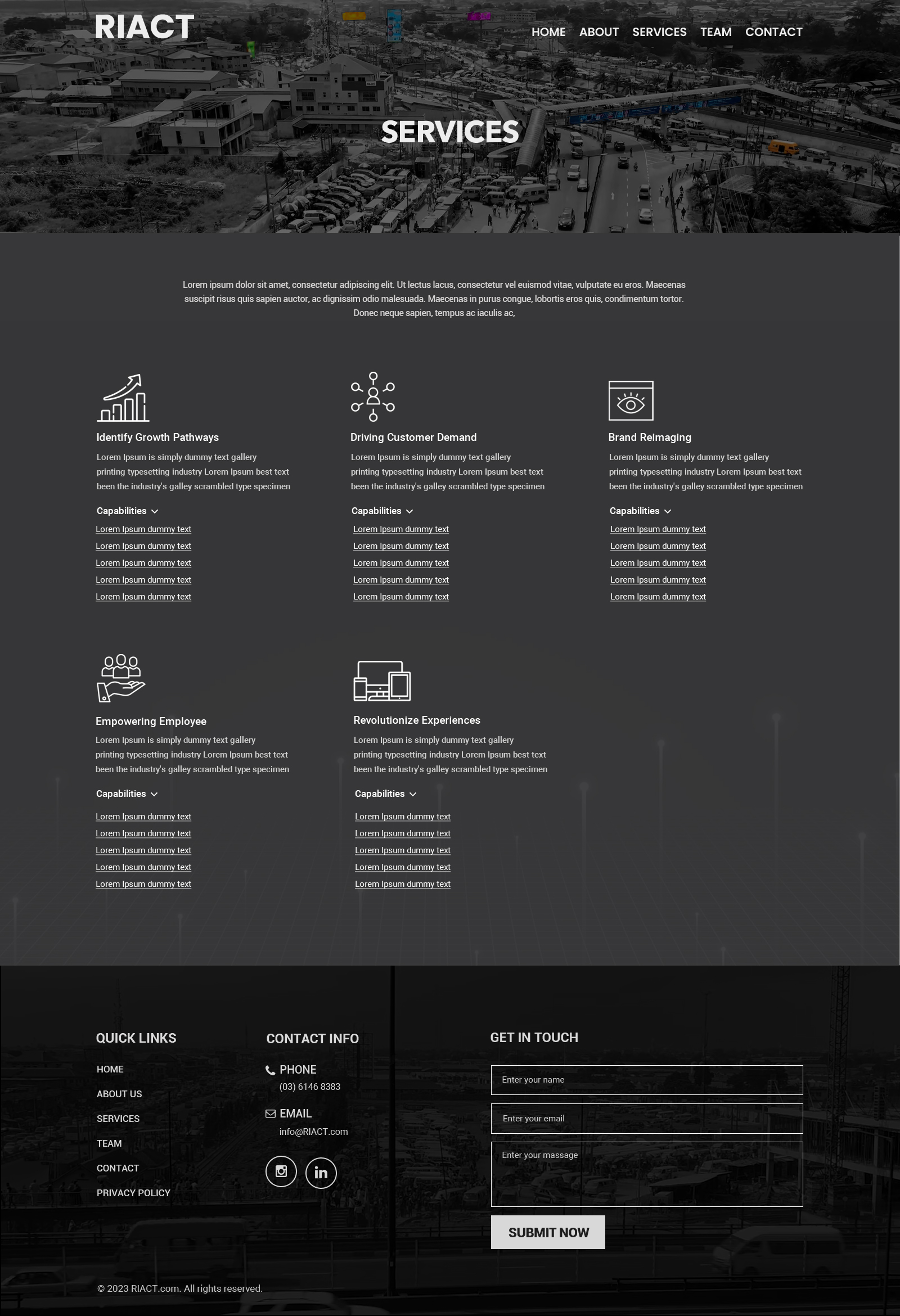 Web Design par Dream Logo Design pour RIACT | Design #30808247