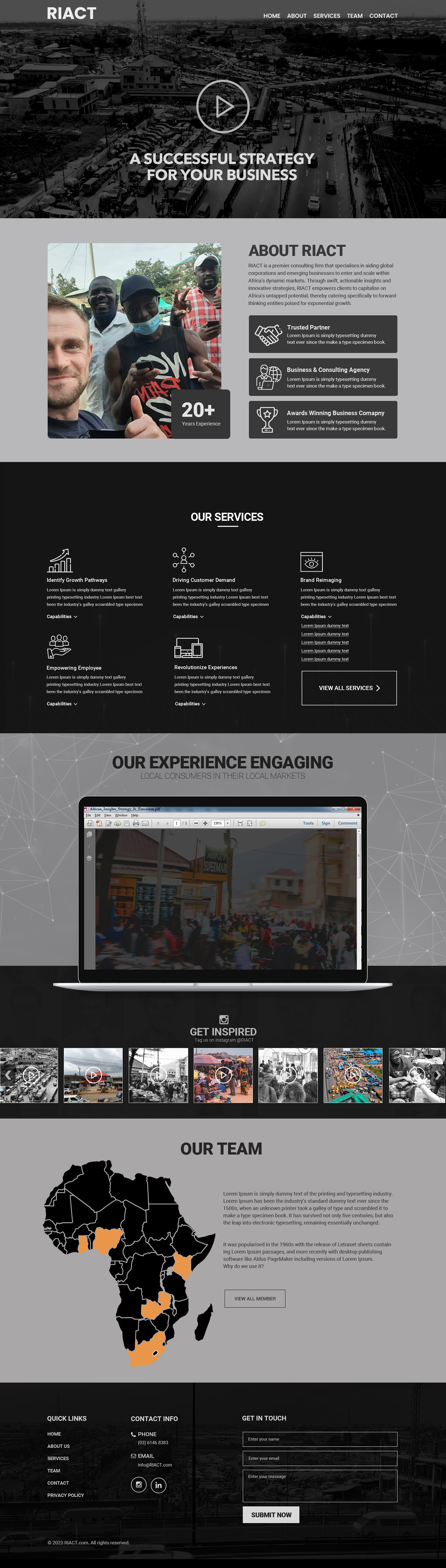 Web Design by Dream Logo Design for RIACT | Design #30808250