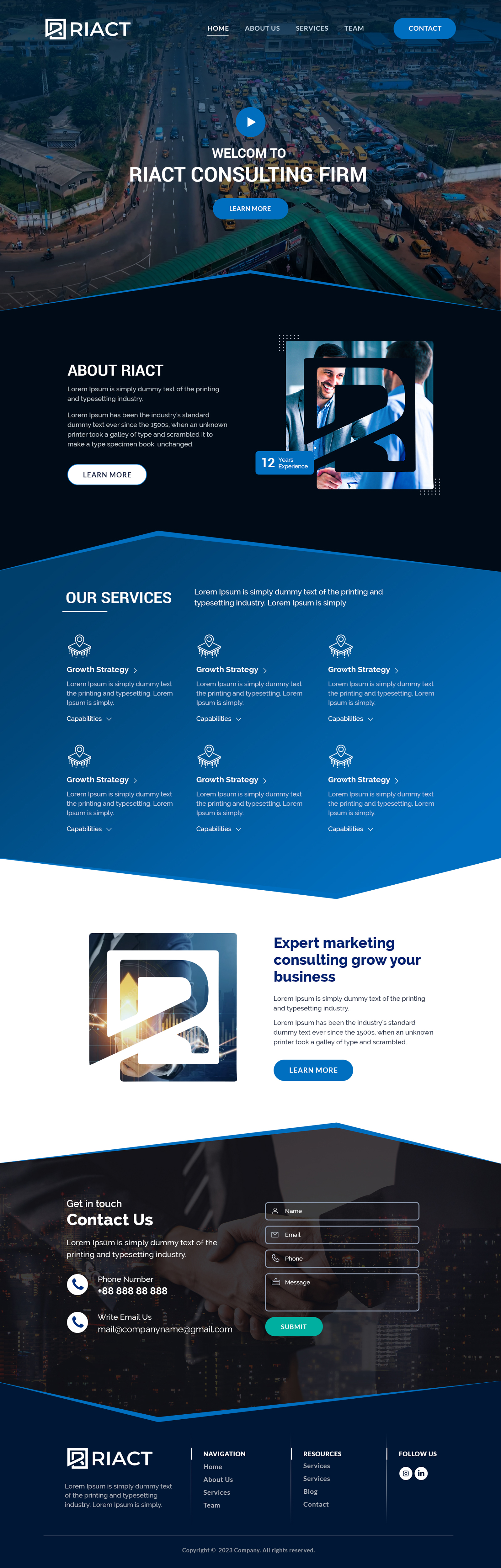 Web Design by Shijo John for RIACT | Design #30701447